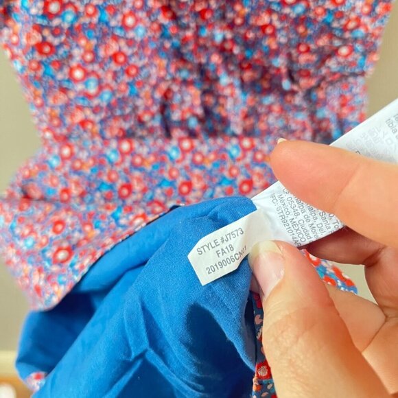 J. Crew Summer Dress Liberty Print- Betsy Ann Floral - Sz. 000‎ - Picture 6 of 8